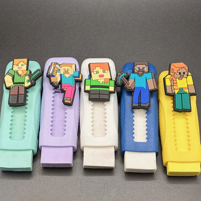 Cartoon Push-Pull Retractable Eraser – Cute Sliding Pencil Eraser with Game-Themed Design, Fun Expandable Eraser Toy for Kids, Students & School Supplies